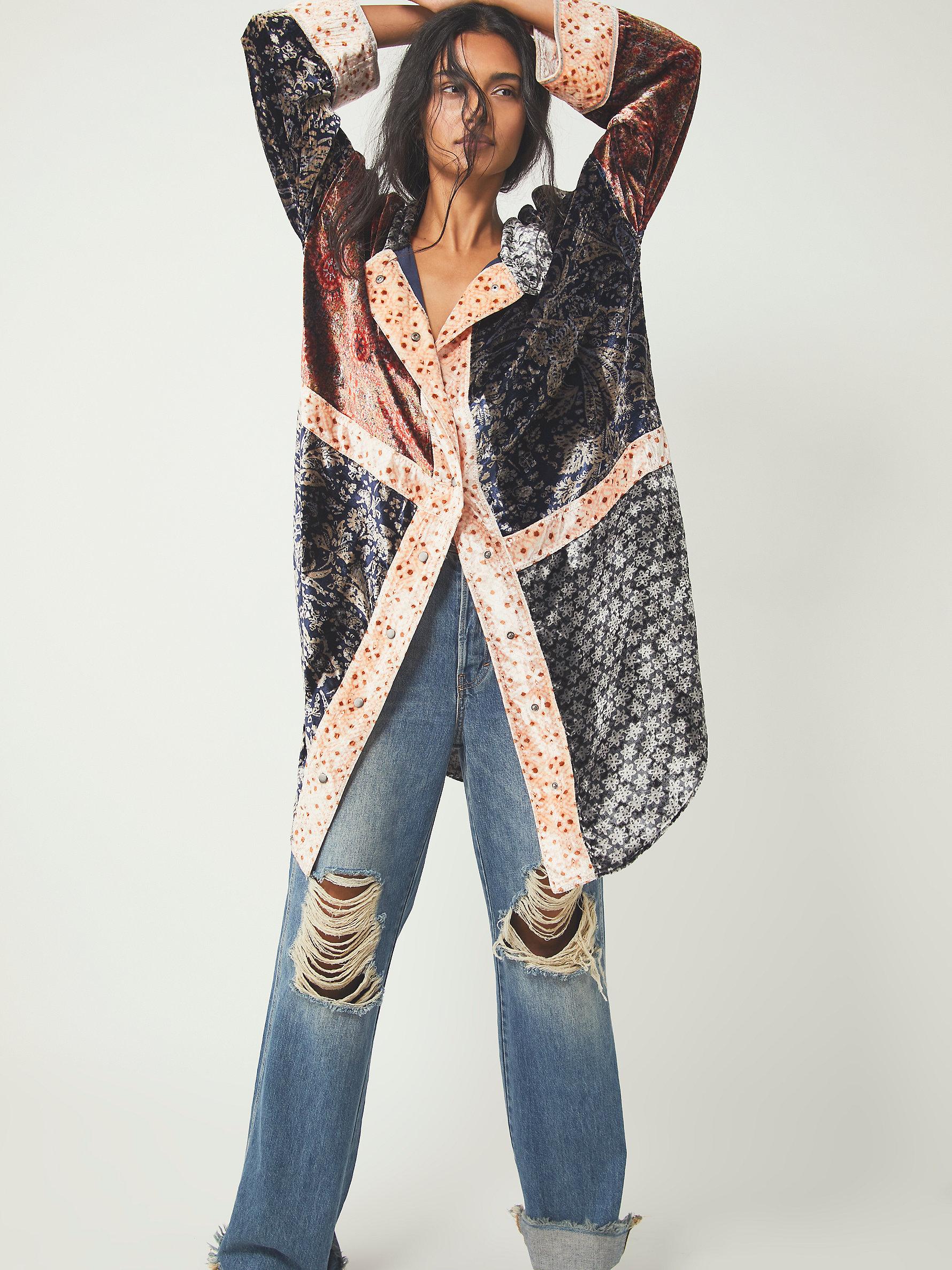 Free People Vancouver Velvet Buttondown 