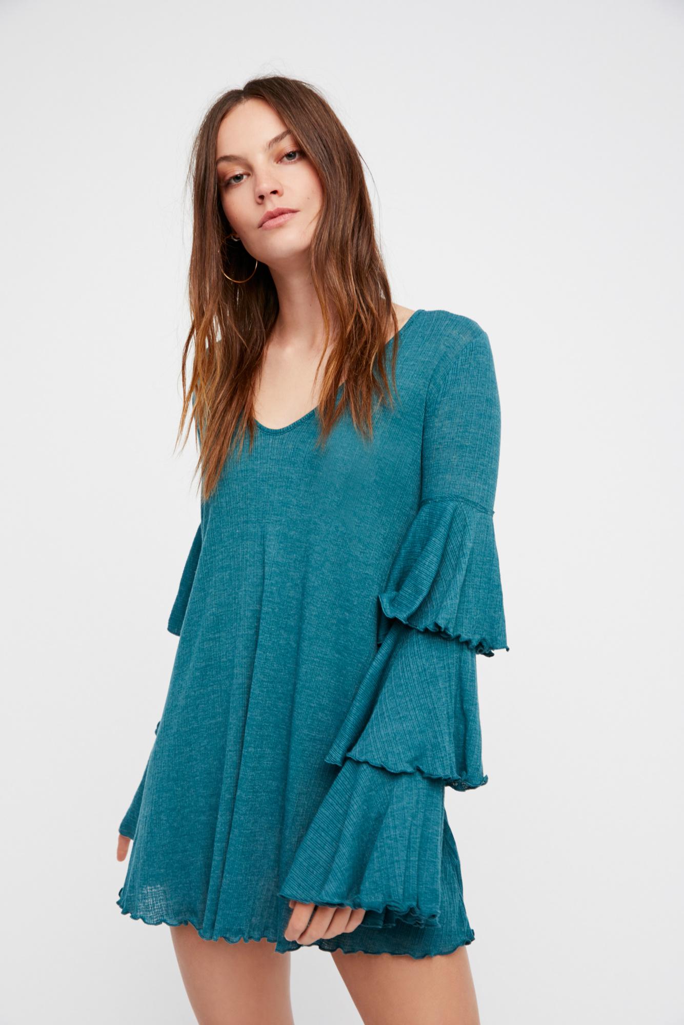 People Synthetic Seashore Mini Dress 