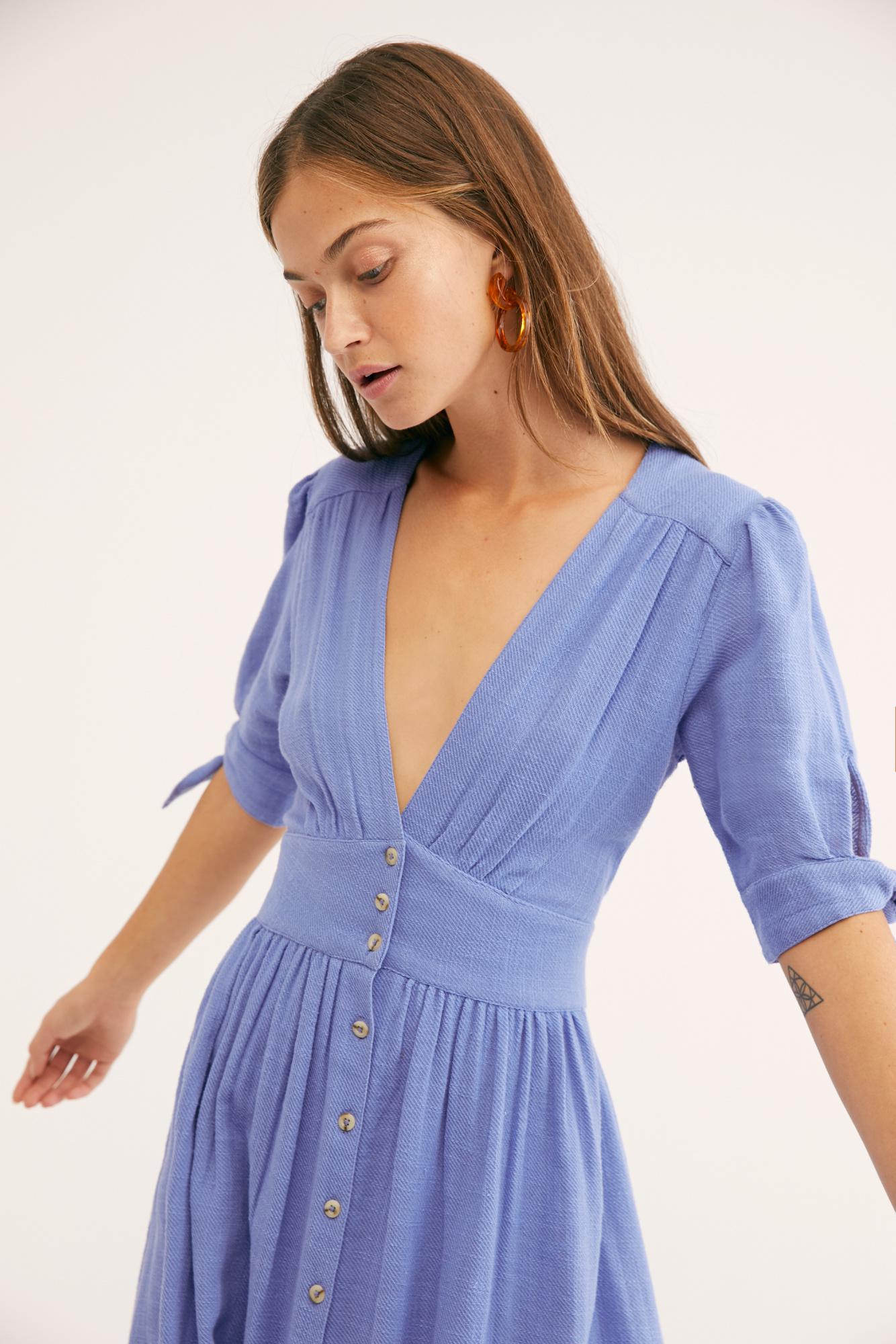 Free People Cotton Love Of My Life Midi Dress By Endless Summer In Purple Lyst