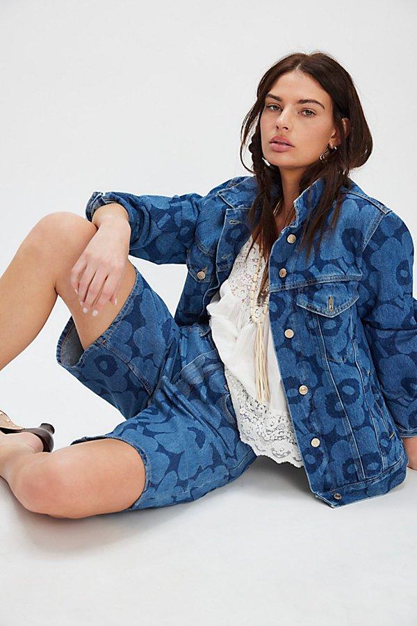 Marimekko Maridenim Marssi Unikko Shorts in Blue | Lyst