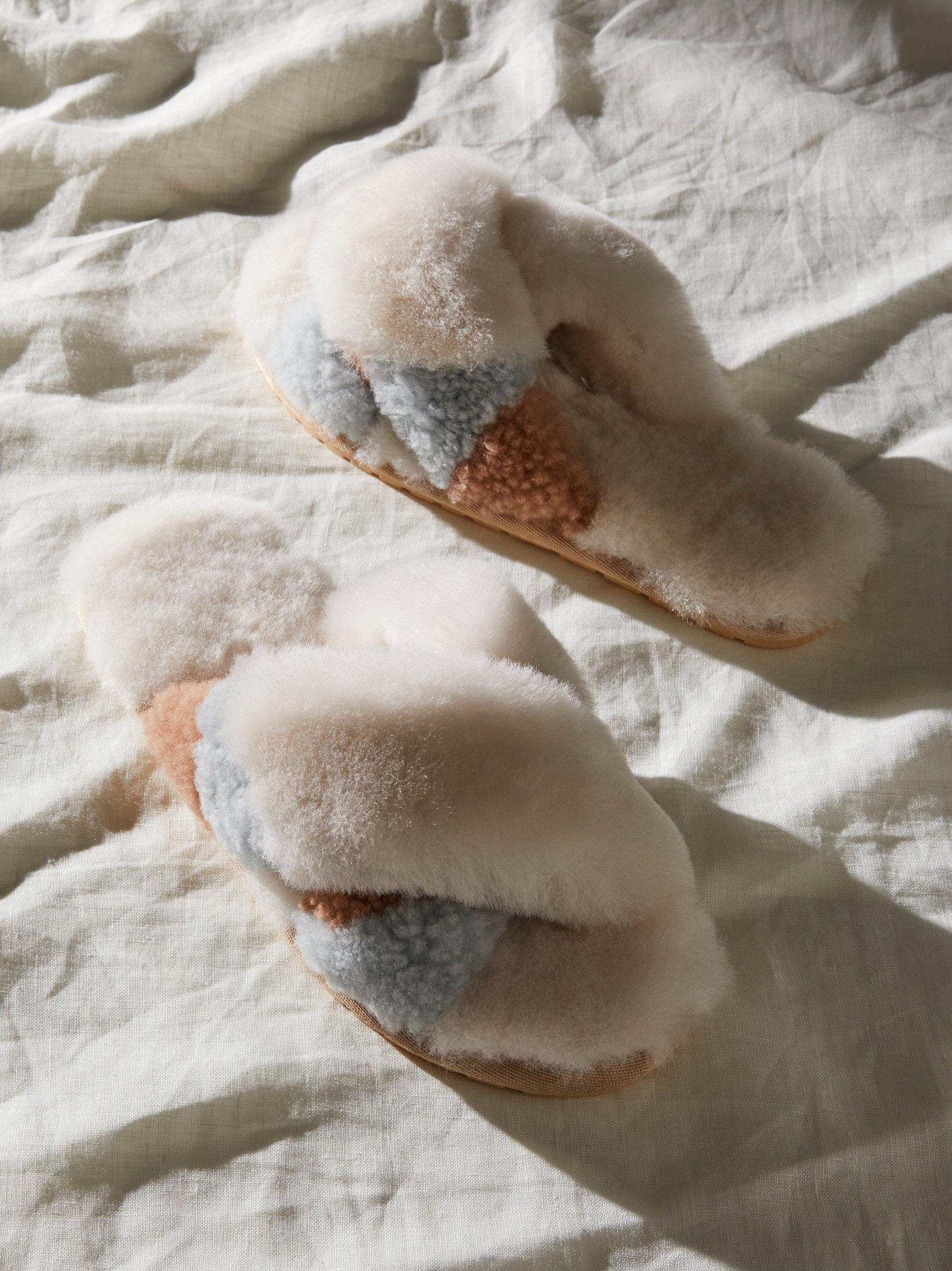 Free People Fur Emu Mayberry Teddy Slippers in Natural Lyst