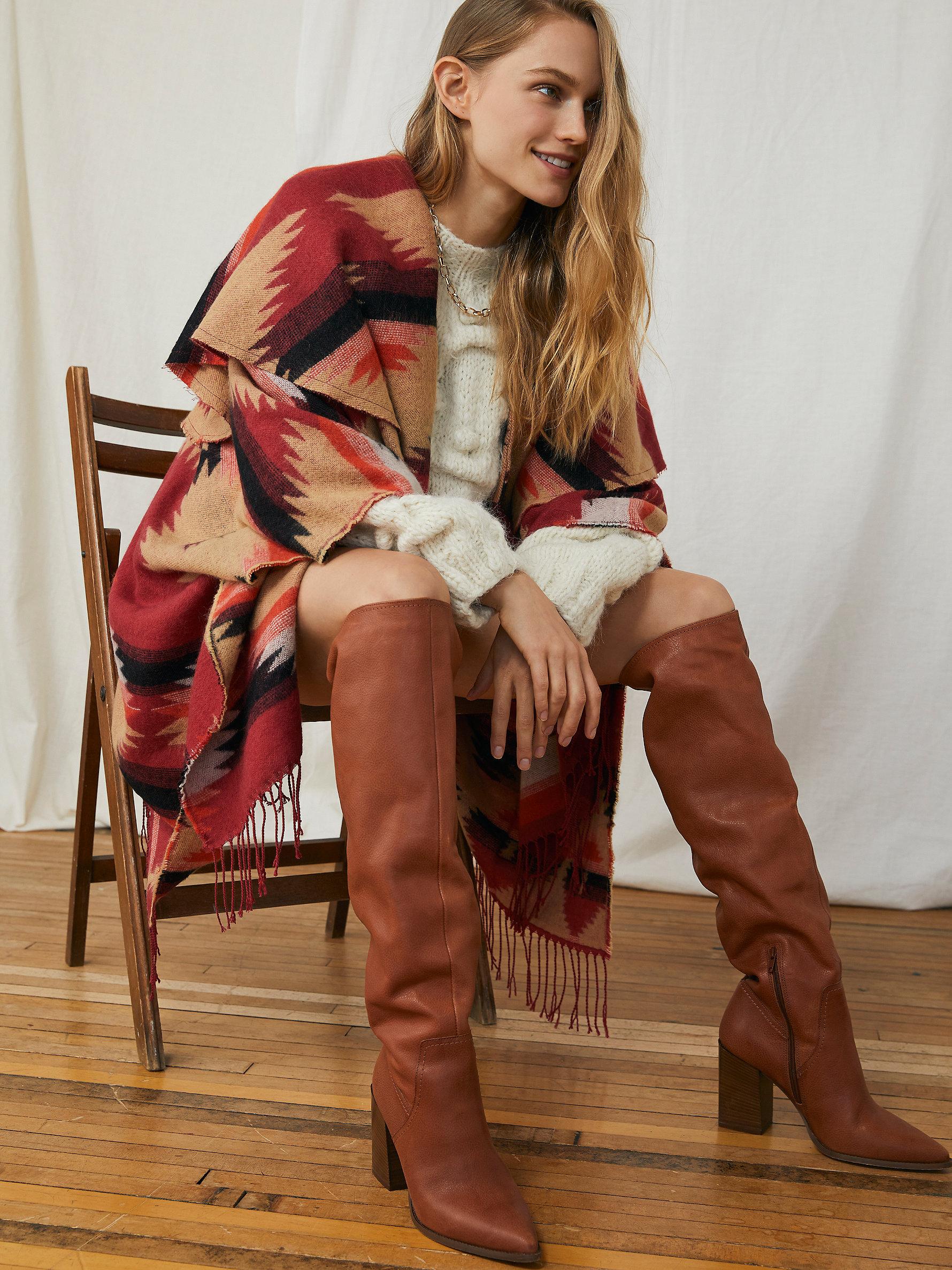 Free People Riley Tall Slouch Boots in Brown | Lyst