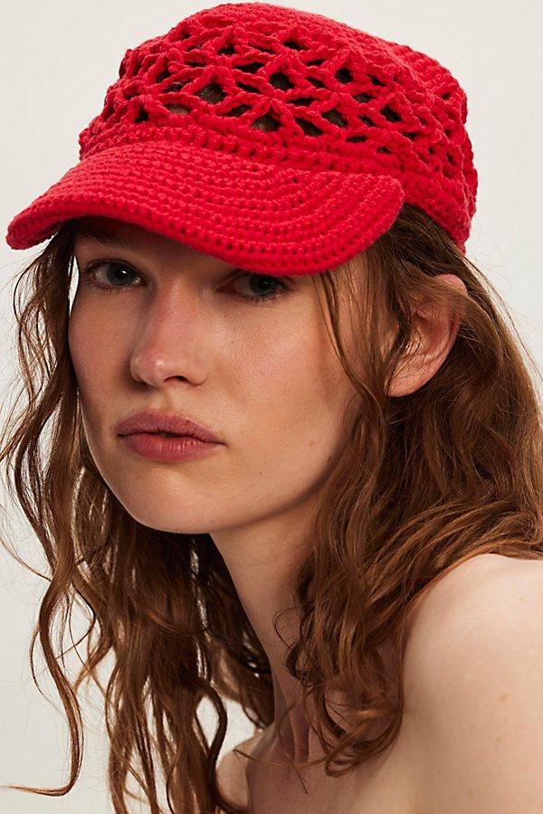 Free People Silvie Crochet Baseball Hat in Red | Lyst display picture 1