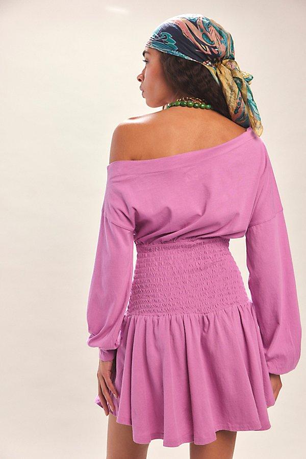 Free People Scorching Hot Long-Sleeve Mini Dress in Pink | Lyst