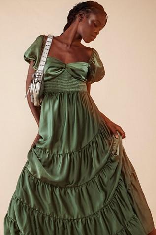Free People Sundrenched Silky Maxi Dress in Green | Lyst Free People Sundrenched Silky Maxi Dress in Green | Lyst