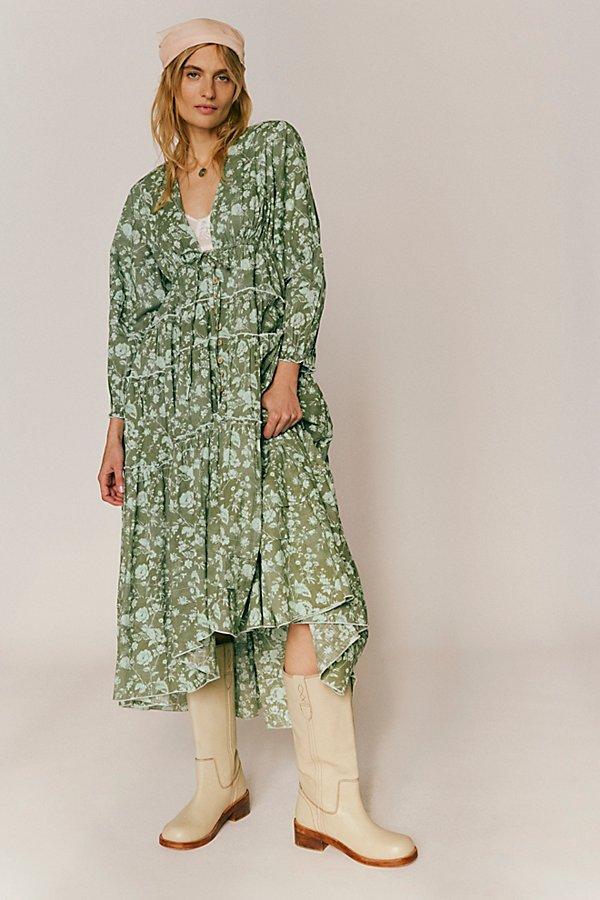 Free People Pappiet Midi Dress in Green | Lyst Free People Pappiet Midi Dress in Green | Lyst