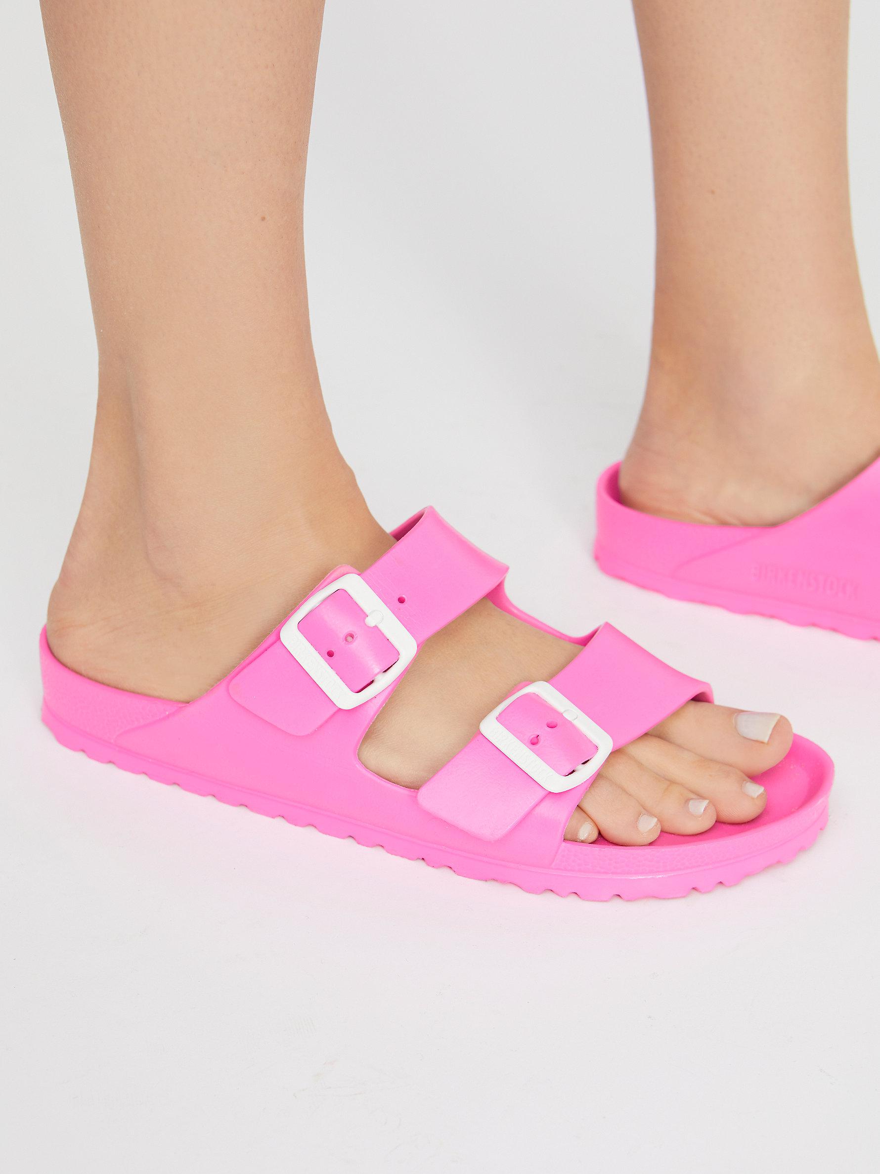 birkenstock arizona eva neon pink