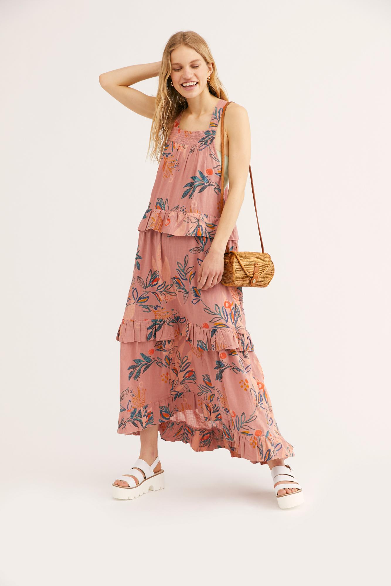 anita printed maxi dress
