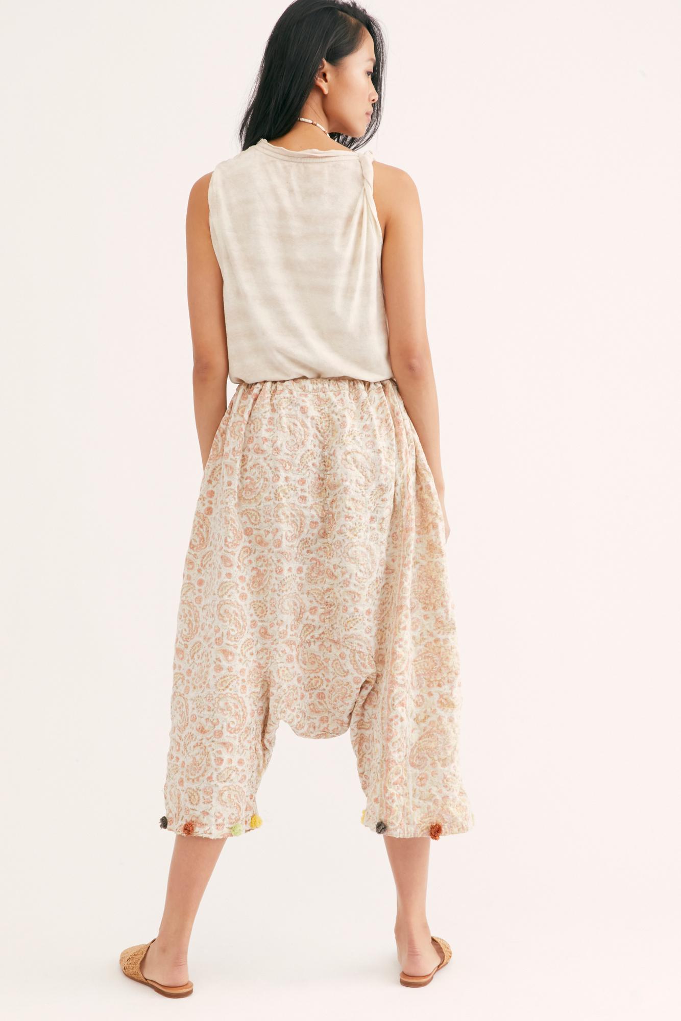 Free People Quilted Garcon Trousers By Magnolia Pearl in Natural | Lyst