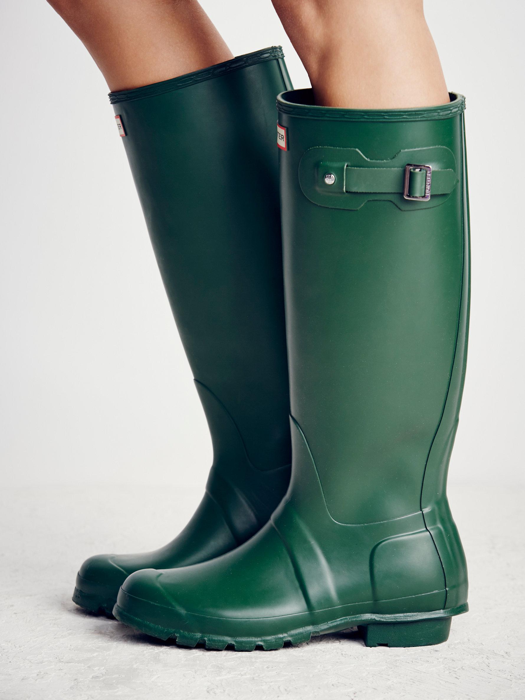hunter boots green