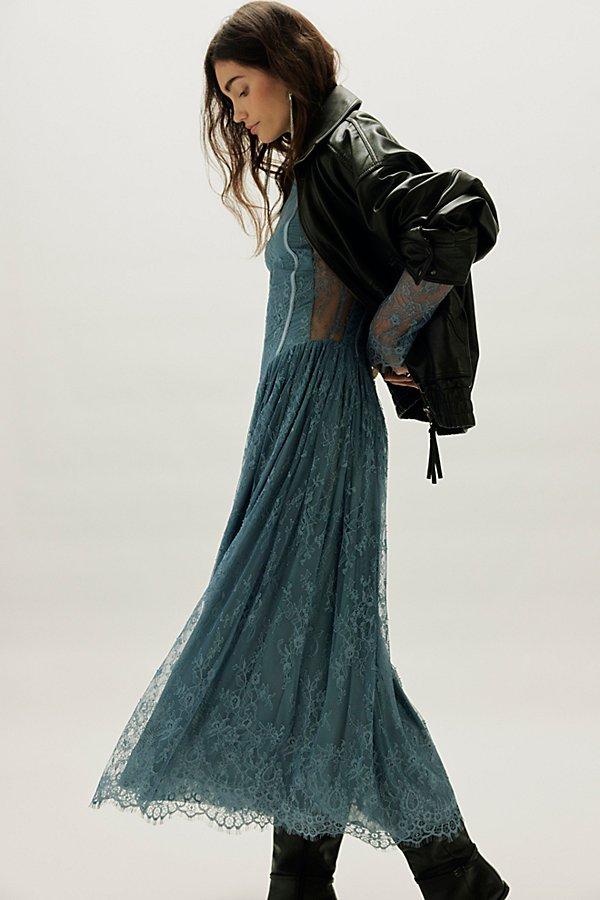 Hansen & Gretel Violetta Lace Maxi Dress in Green | Lyst
