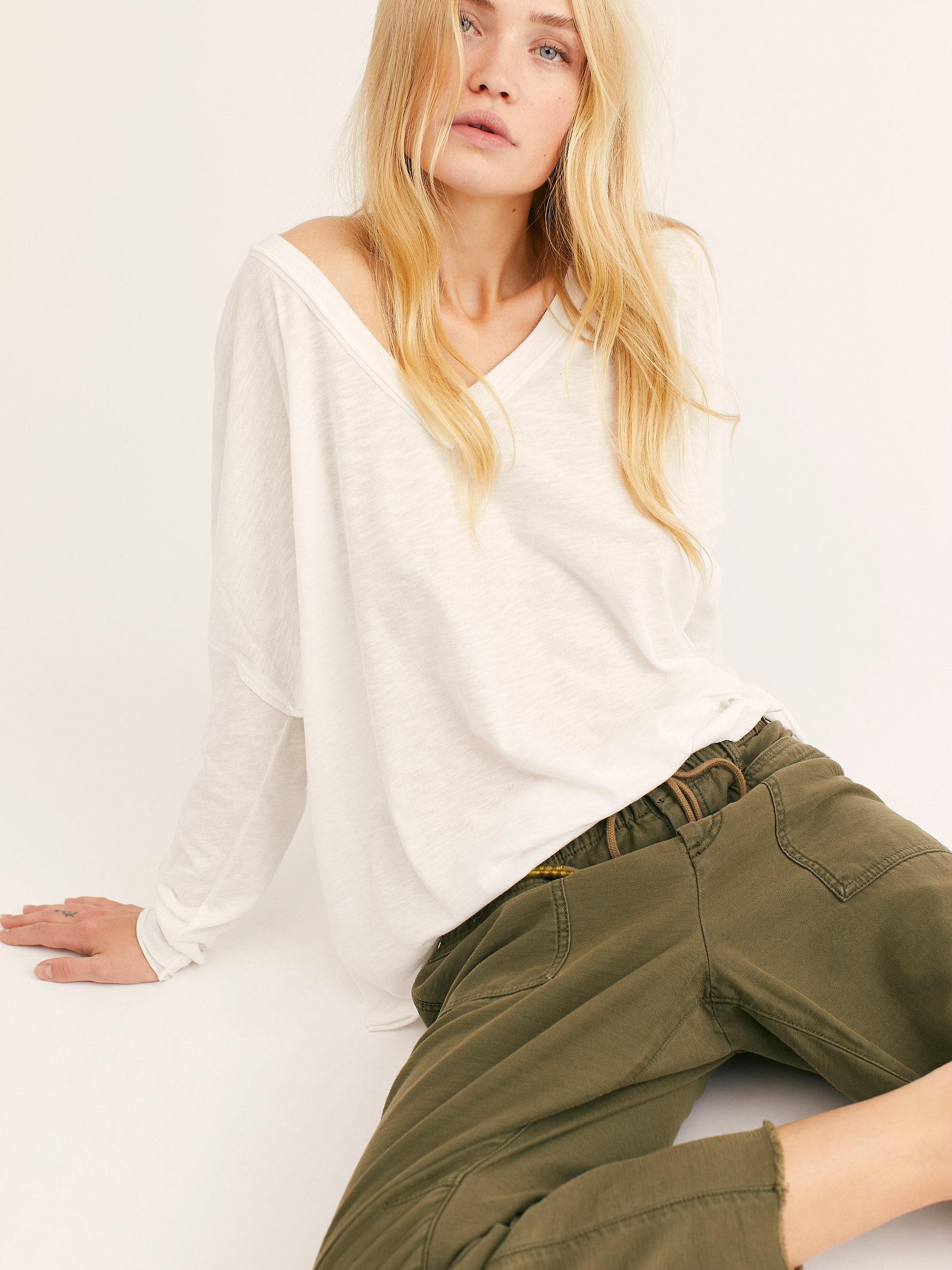 Free People Cotton On My Mind V Neck 