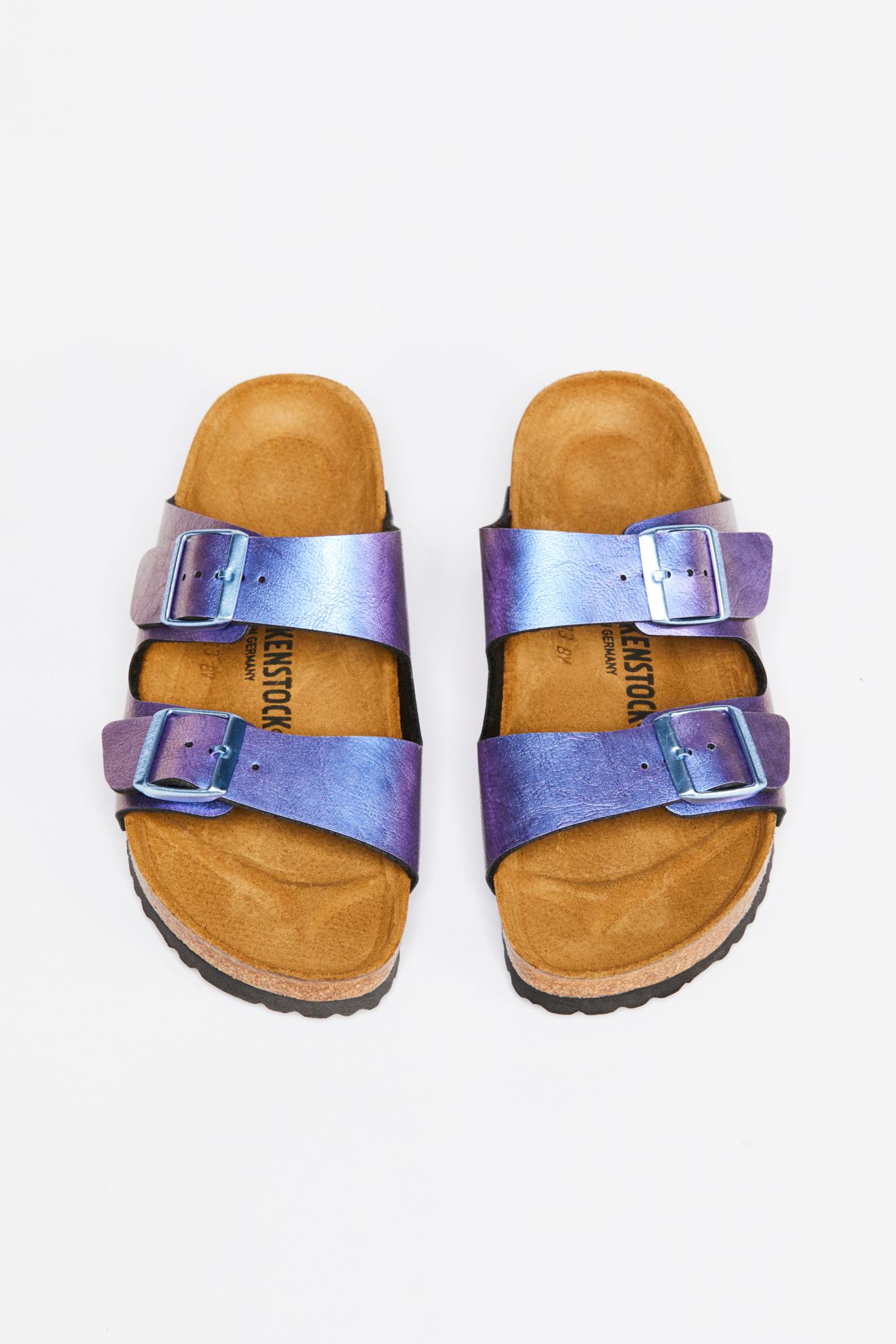 purple metallic birkenstocks