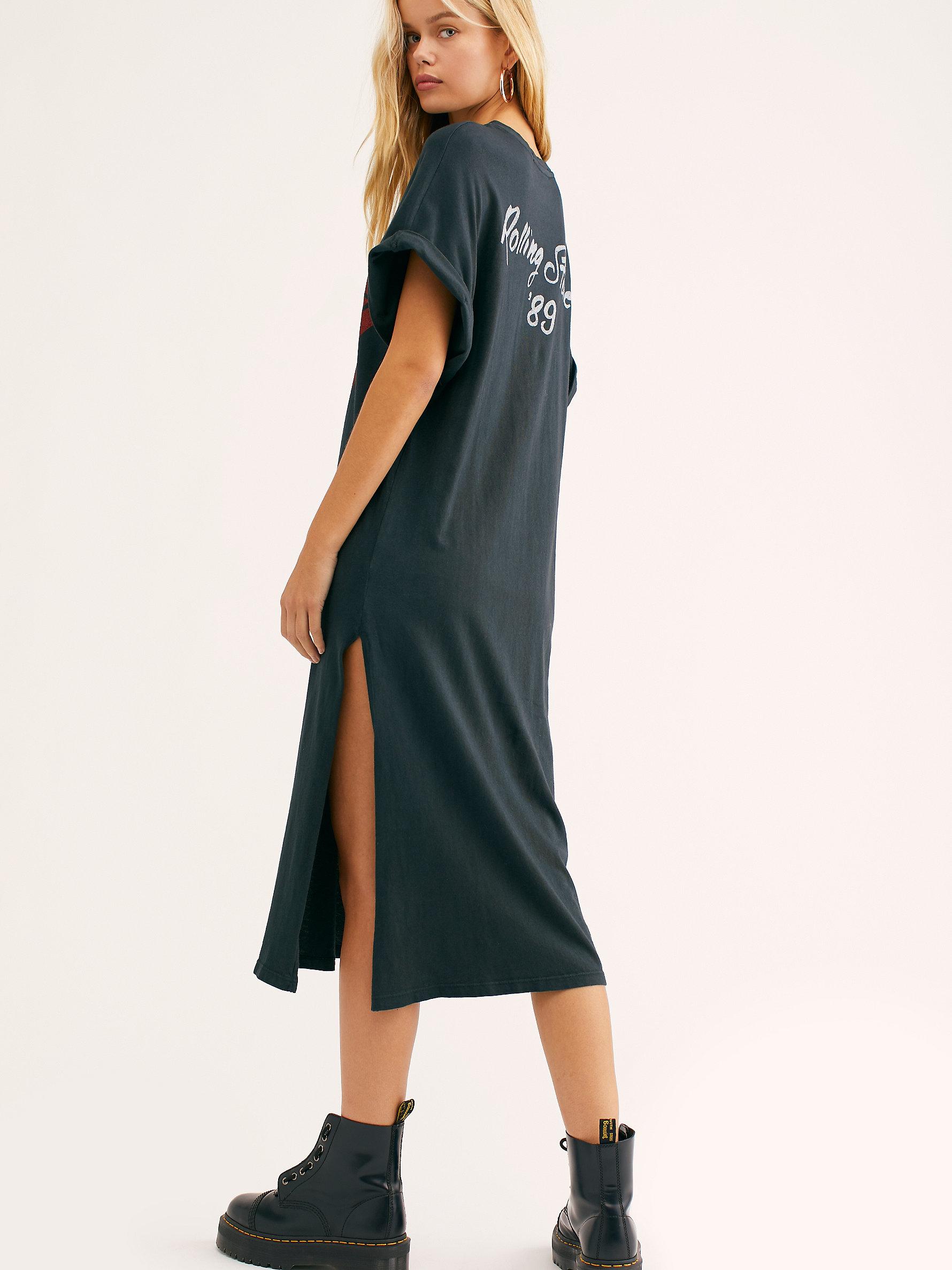 Rolling stones 89 rolled sleeve maxi top Clearance