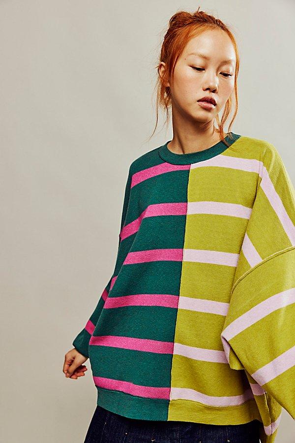 Free People Uptown Stripe Pullover in Blue Lyst UK