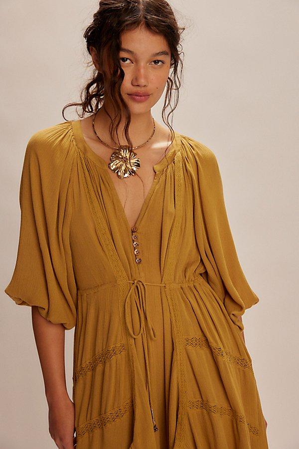 long brown maxi dress Linen-Blend V-Neck Maxi Dress with Natural Texture  Earth Brown S / Earth Brown