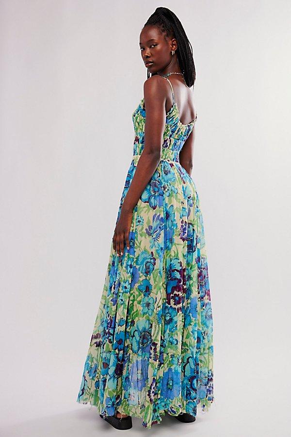 Free People Fp One Ciella Printed Maxi Dress in Blue Lyst