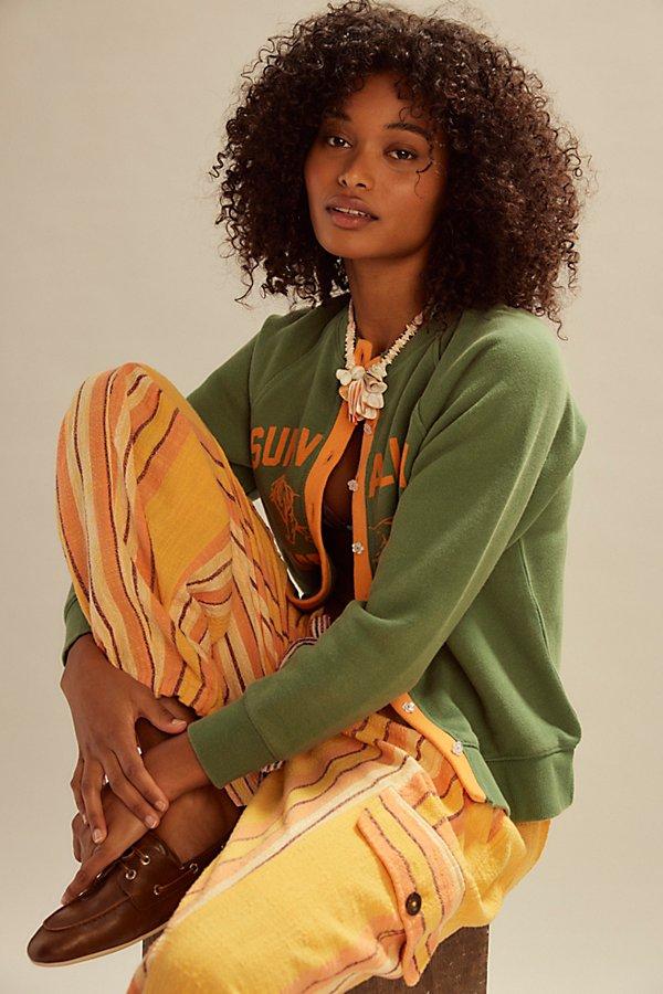 igusa 193 APPLE PIE SWEATSHIRT 黄色 トレーナー Free People Junior Sweatshirt Cardi in Green | Lyst