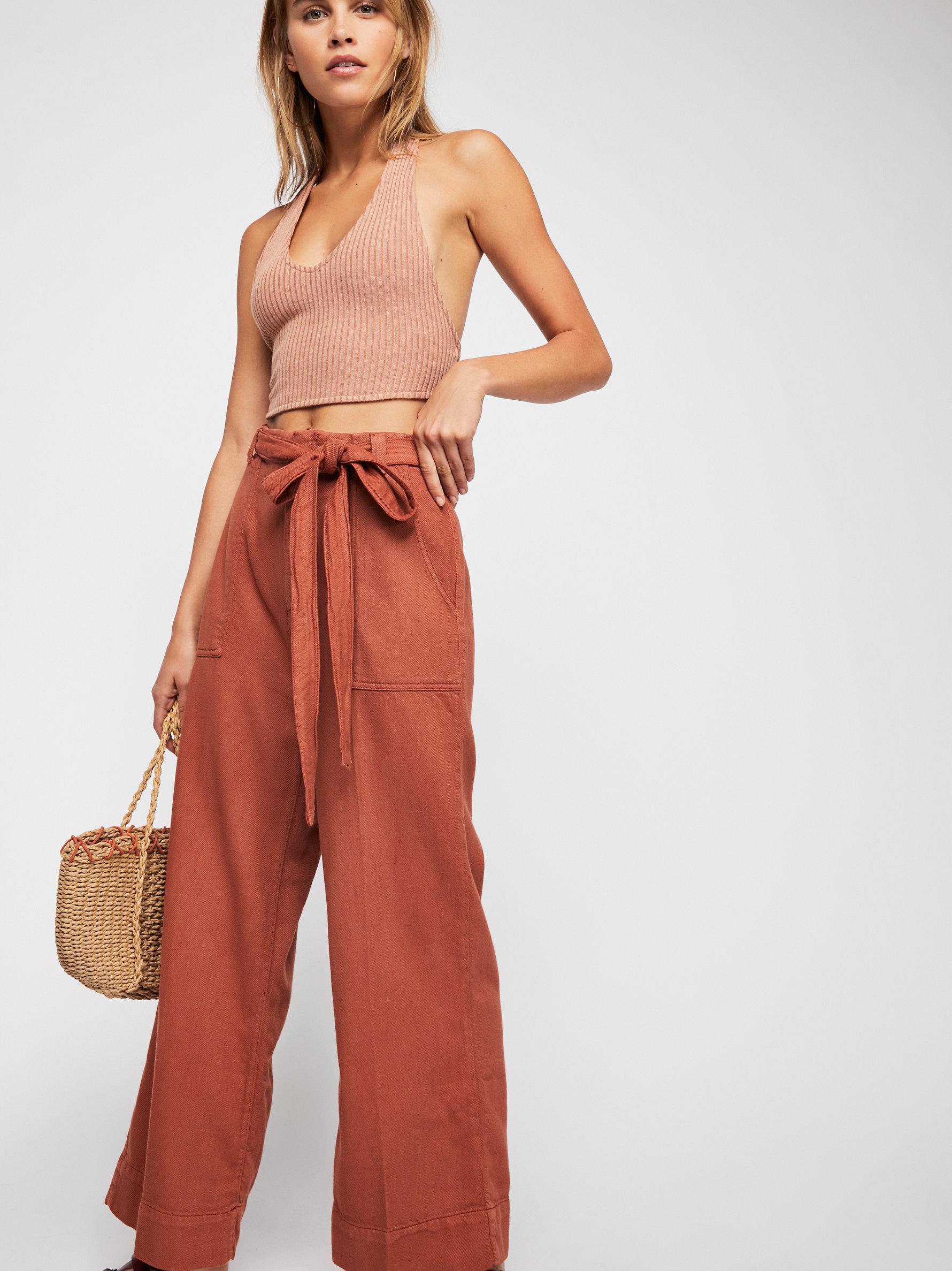 Cotton Harper Wide-leg Pants | Lyst