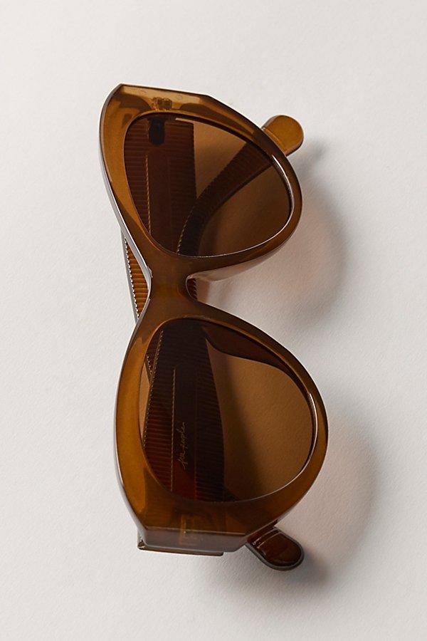 Free People Oversized Cat-Eye Sunglasses with Gradient Brown Lenses Free People | Accessories | Free People Cruise Aviator  main image 3