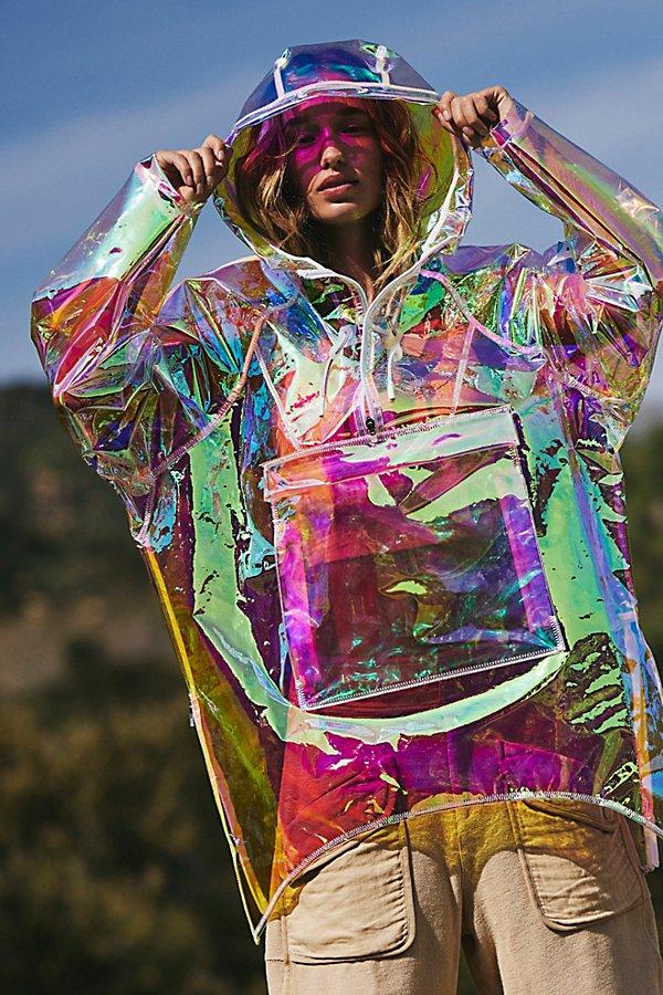 Holographic raincoat hotsell