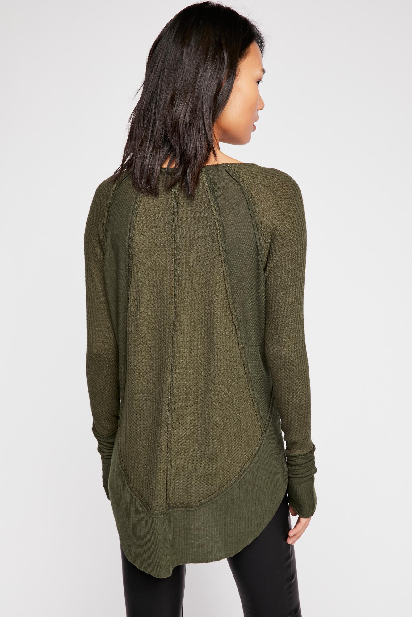 Free People We The Free Catalina Thermal Top in Green | Lyst