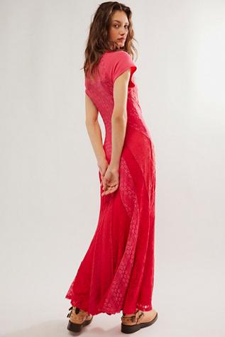 free people cypress lace maxi dress Free People Cypress Lace Maxi in Red