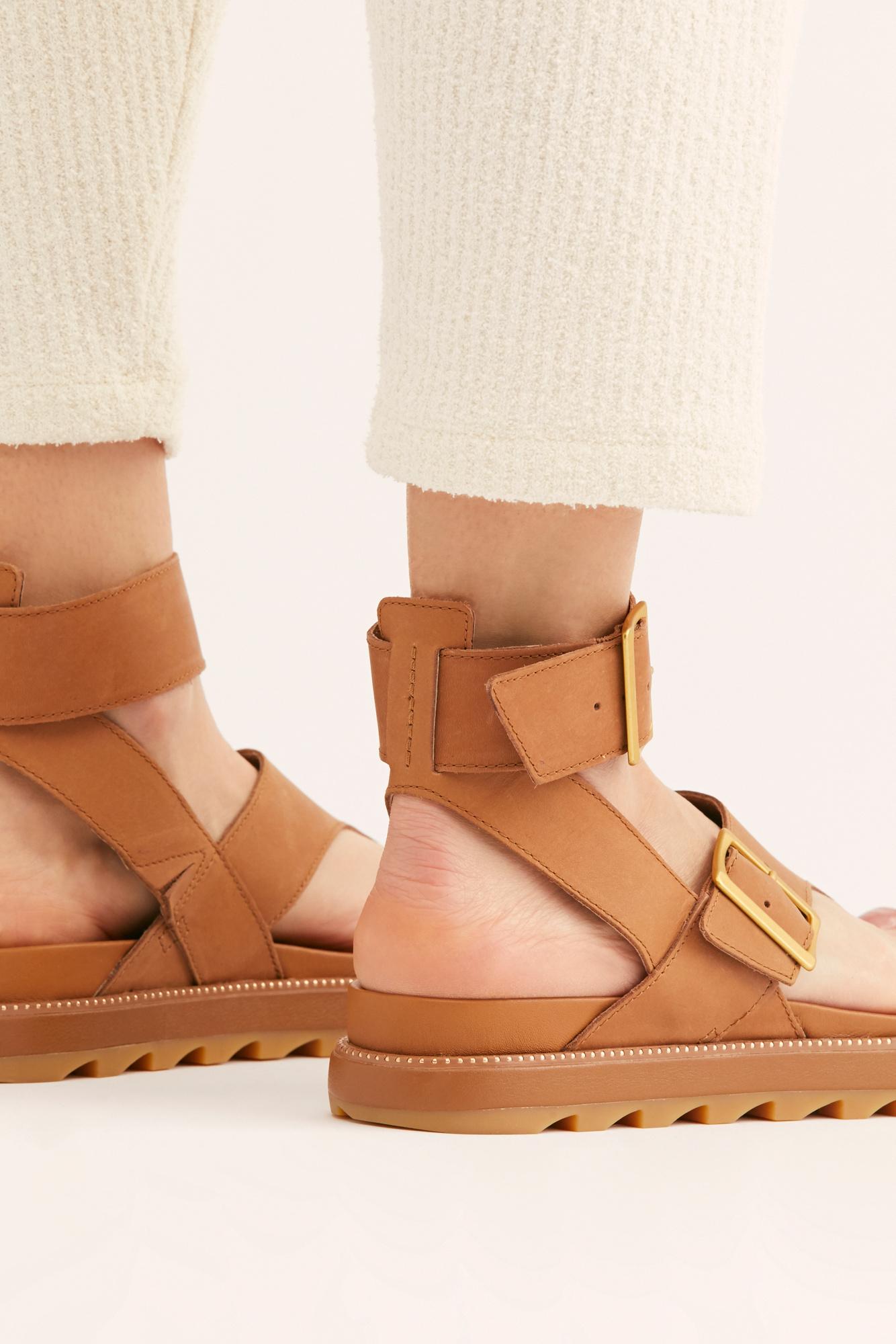 Free People Roaming T-strap Sandals By Sorel in Brown | Lyst