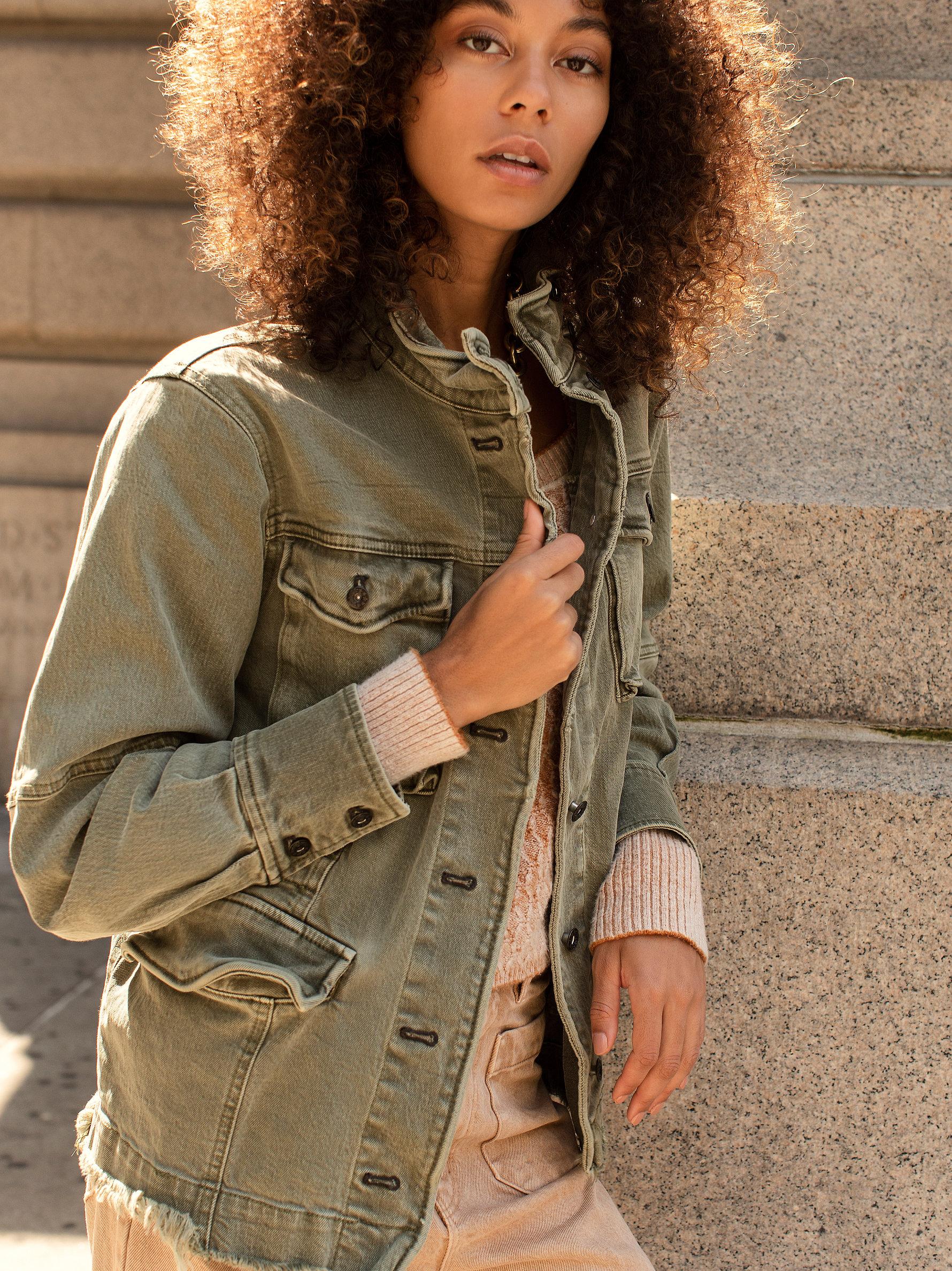 free people army shirt