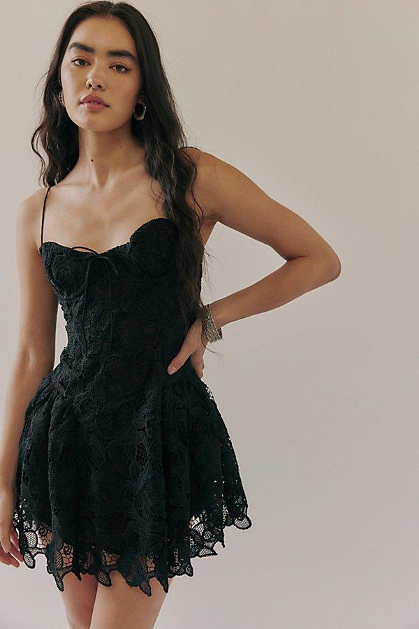 For Love & Lemons Coco Lace Sleeveless Mini Dress in Black | Lyst