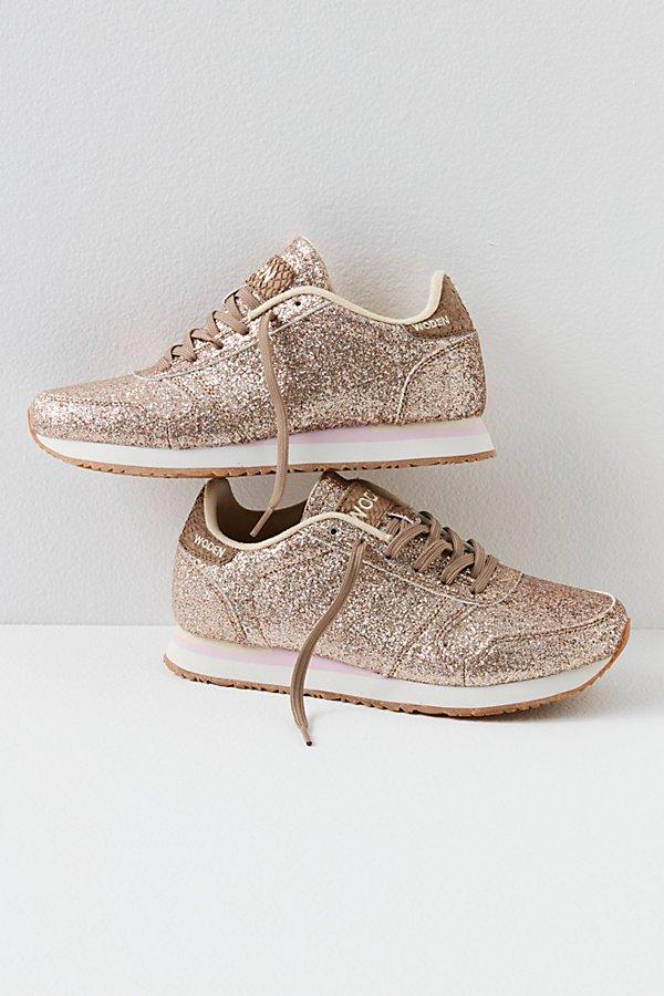 Free People Icon Glitter Sneakers in Natural