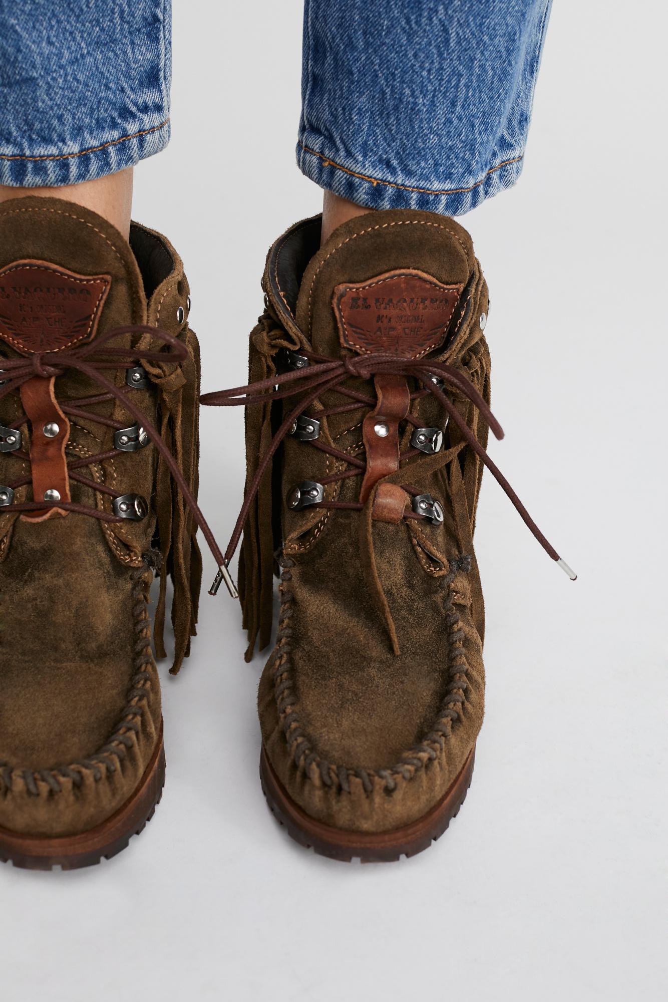 Free People Suede Roseland Moccasin Boot By El Vaquero in