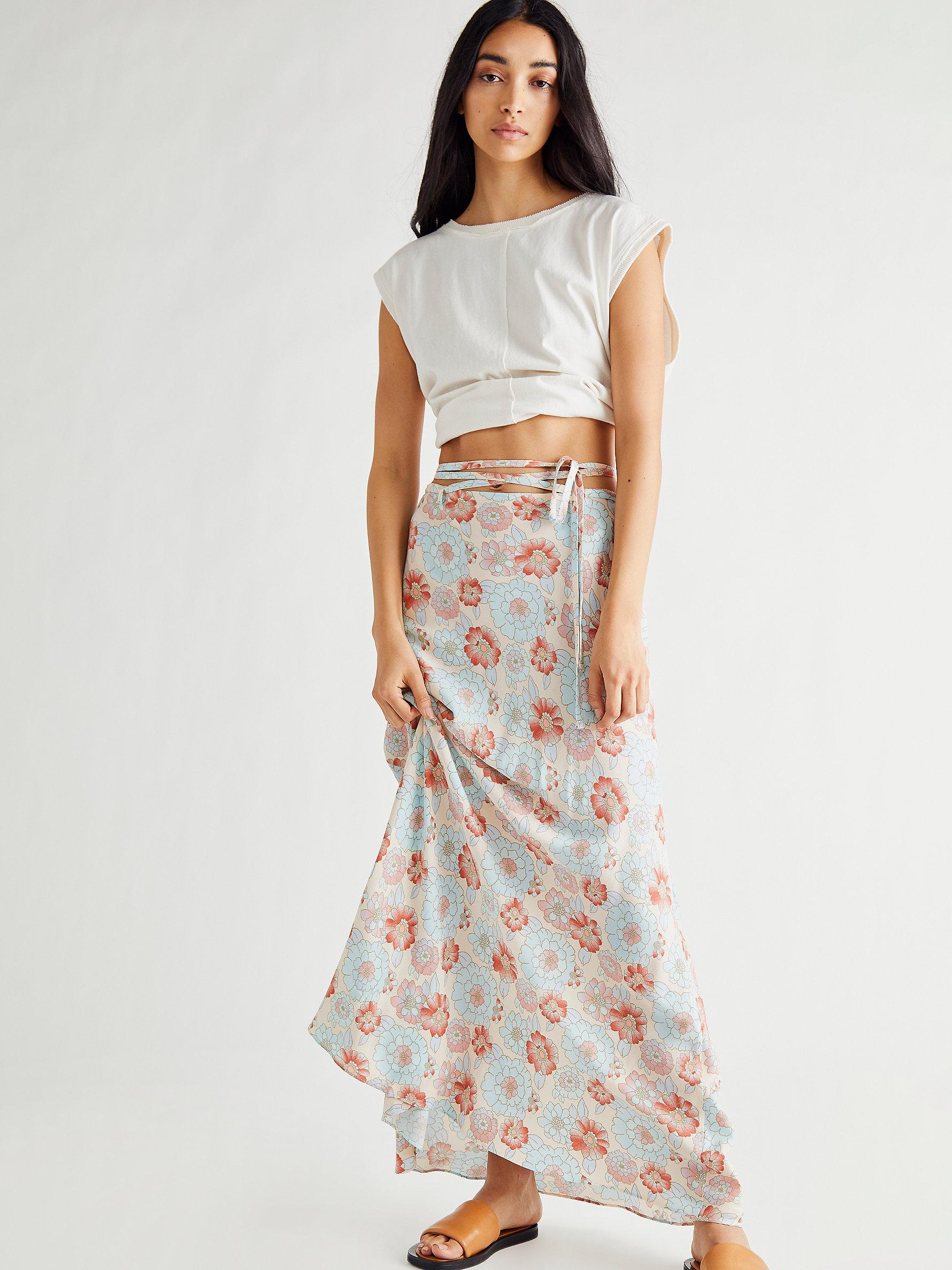 Wrap Printed Maxi Skirt | Lyst