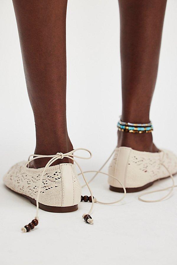 バレエシューズ ALOHAS Rosemary crochet ballerinas with ankle ties Rosemary Crochet Black Ballet Flats | ALOHAS