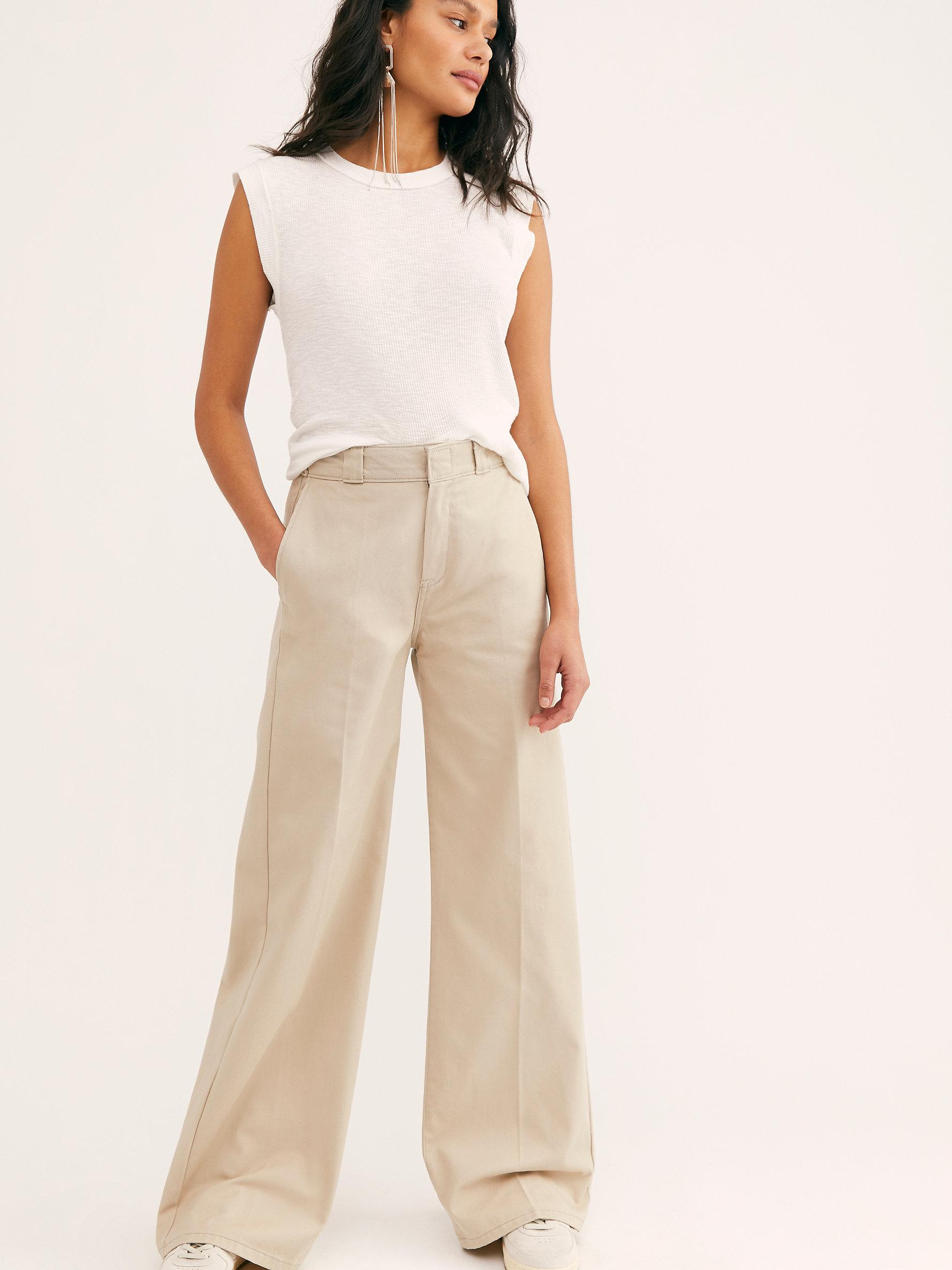 Dickies High-rise Wide Pants in Khaki 