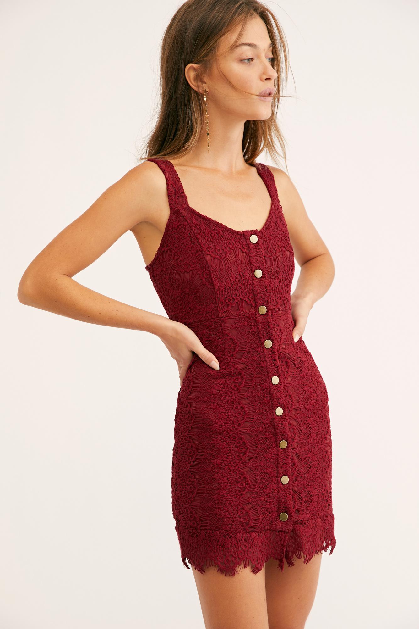 Free People Lace Meant To Be Mini Slip Dress By Intimately - Chemise in