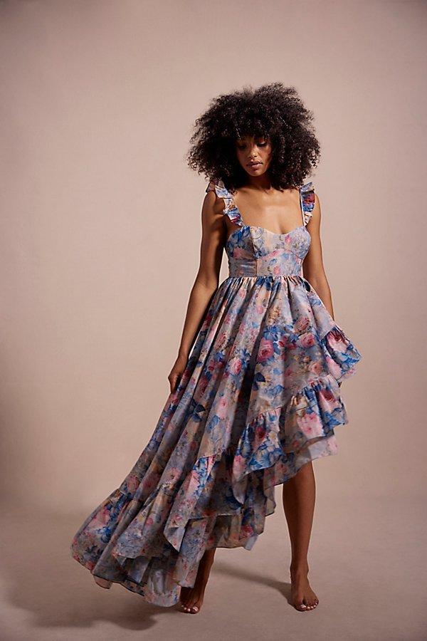 chinese dress ladies Selkie Women's Autumnal Floral Print Paper Cotton Gown, Size 6X