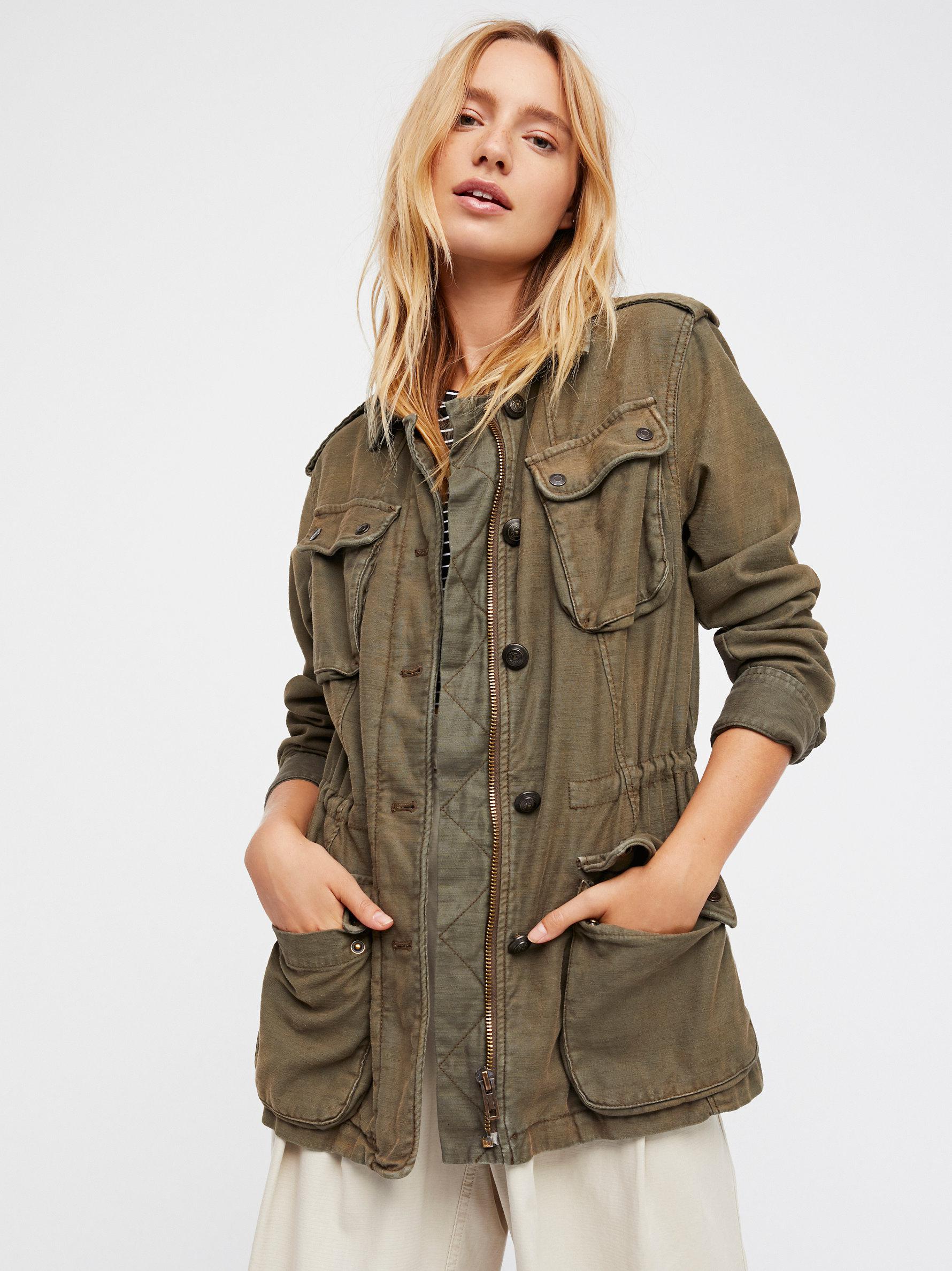 Free People Not Your Brother's Surplus Jacket in Green | Lyst
