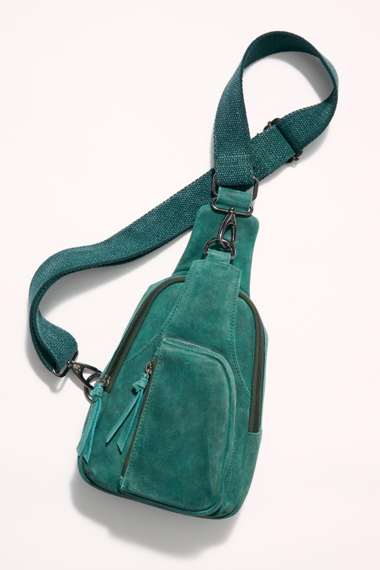 Free People Hudson Suede Sling Bag By Fp Collection in Green - Lyst