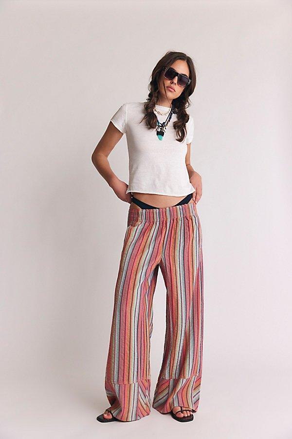 Free People Day's End Stripe Pants in Red | Lyst UK