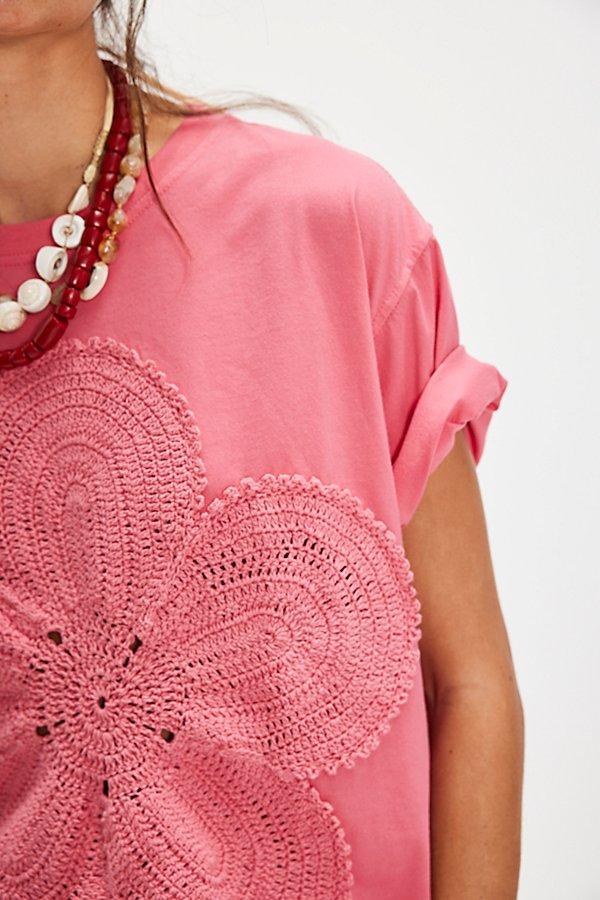 Free People ★ The Tales Crochet Flower Tee The Tales Crochet Flower Tee | Free People