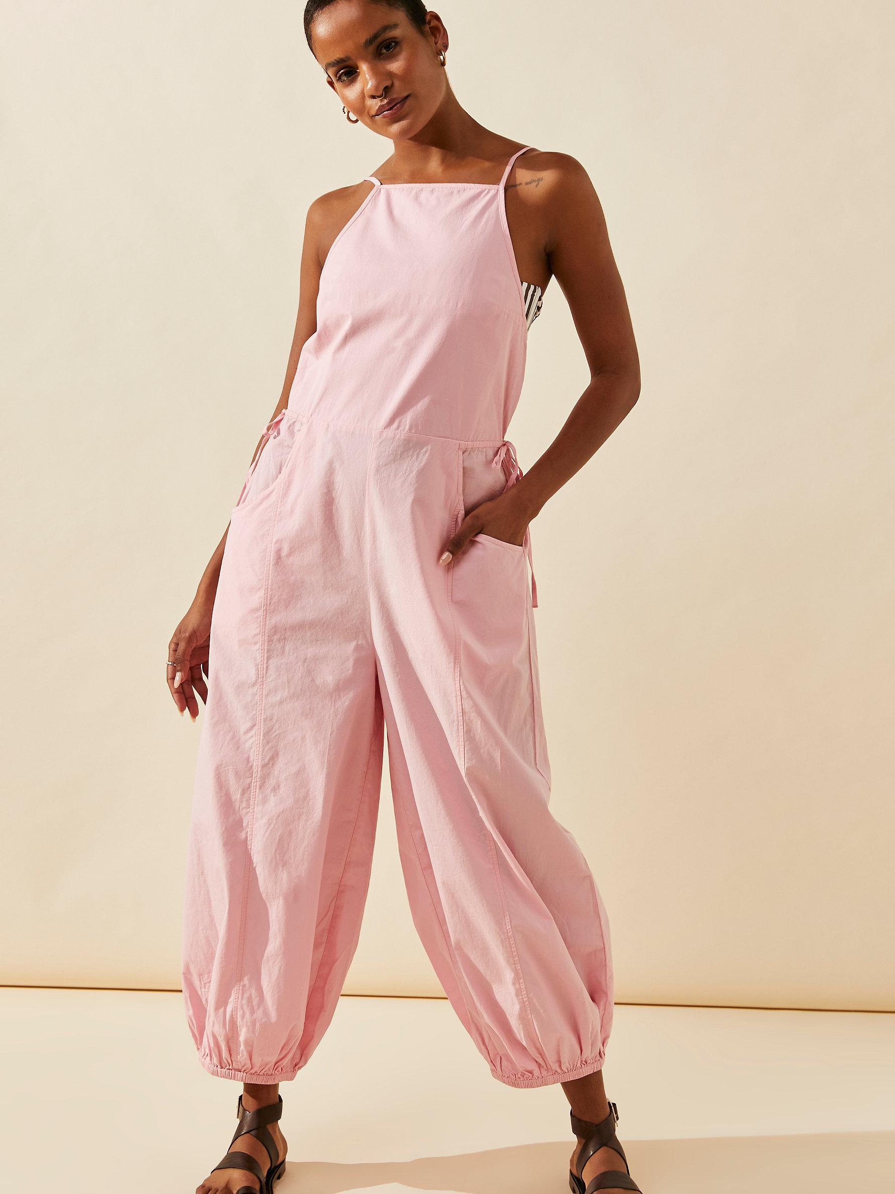 Free People Saturday City Low-back Jumpsuit in Pink | Lyst Canada