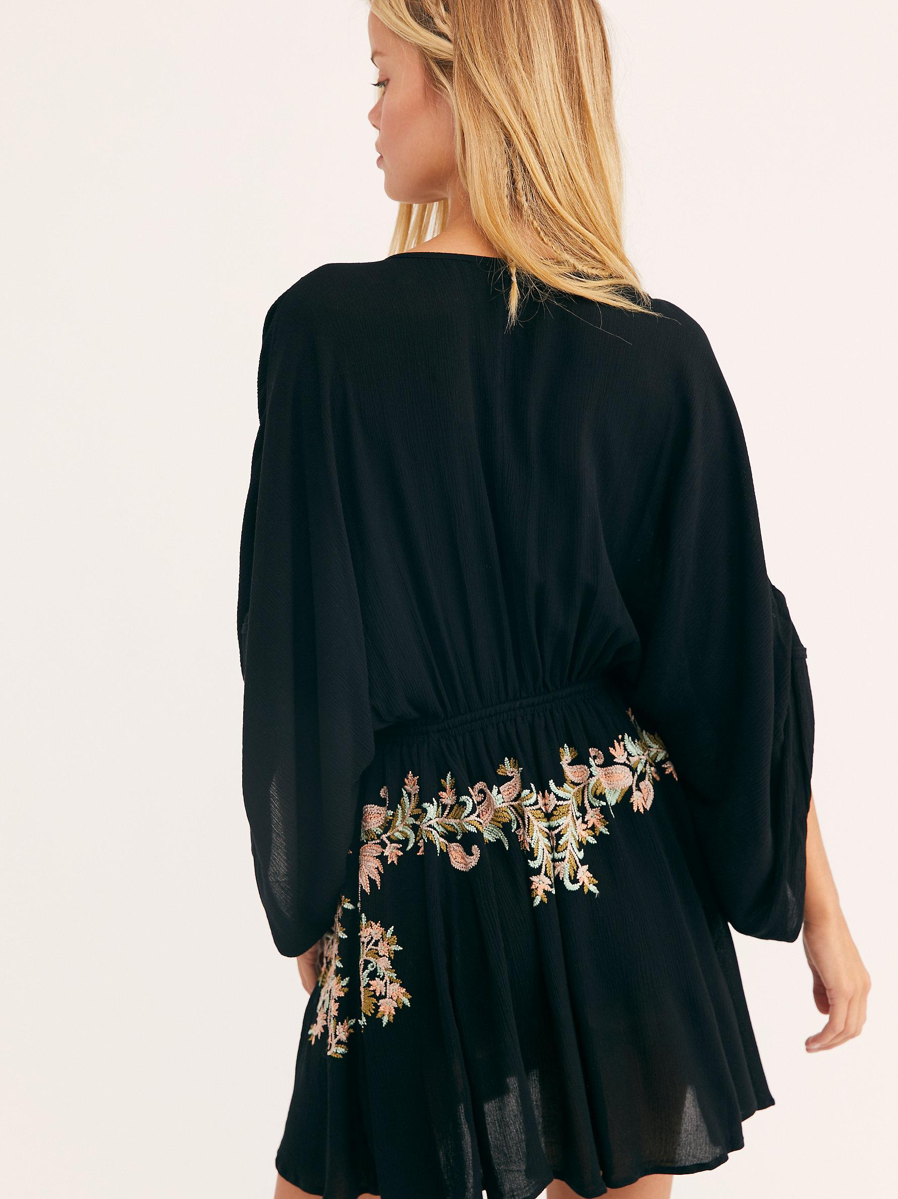 Free People Pretty Pineapple Dress in Black | Lyst