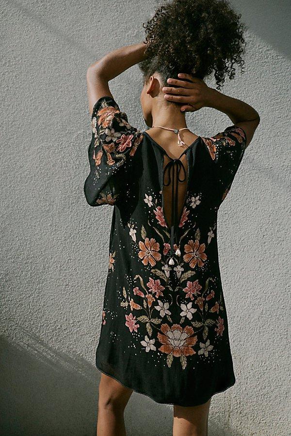 Free People Tropics Beaded Mini Dress