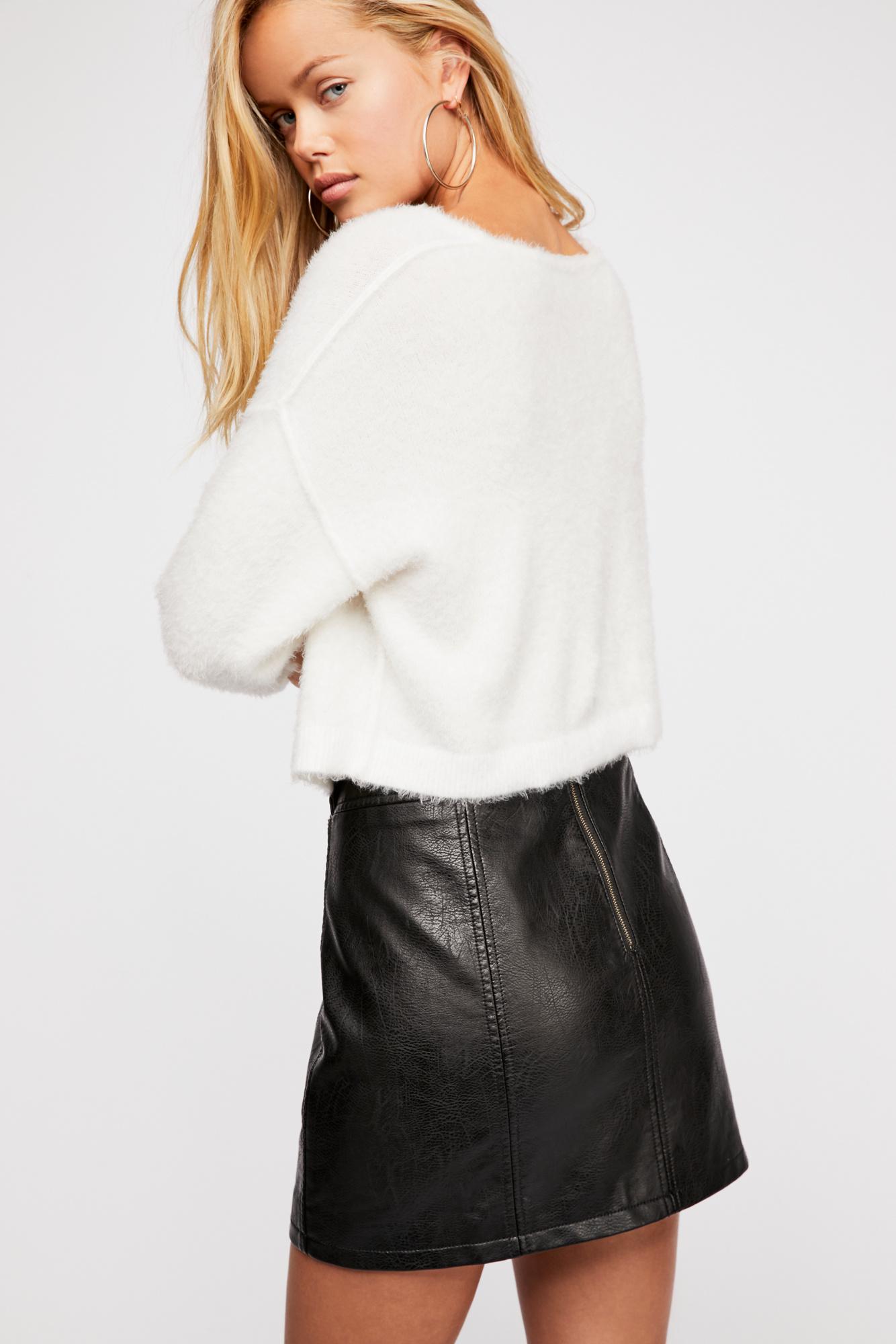 retro vegan bodycon mini skirt