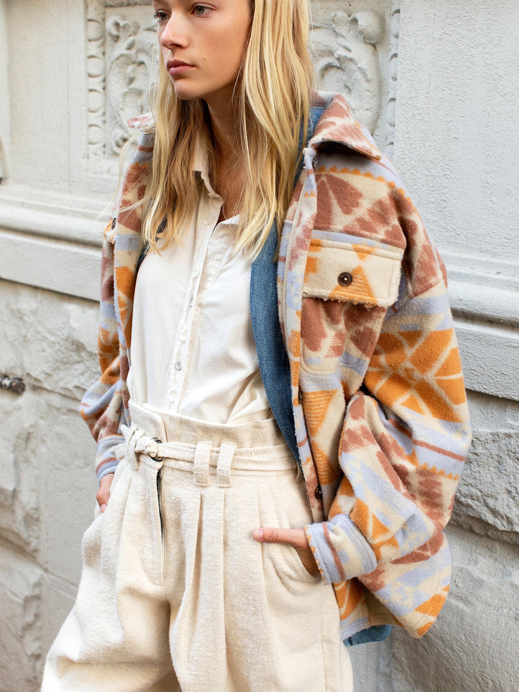 Free People Jacquard Ruby Jacket in 