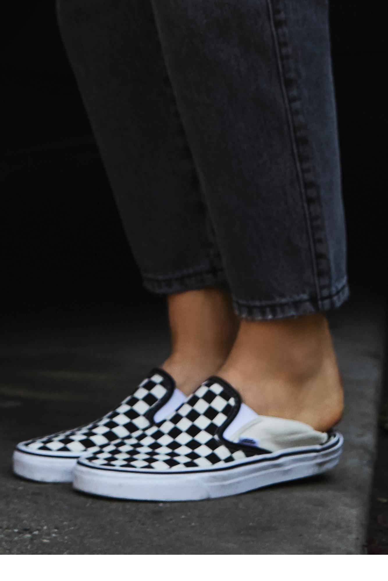 slip on checkered