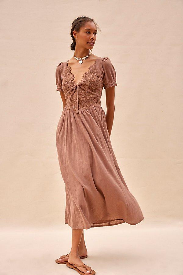 Free People All You Need Is Lace Midi in Natural Lyst