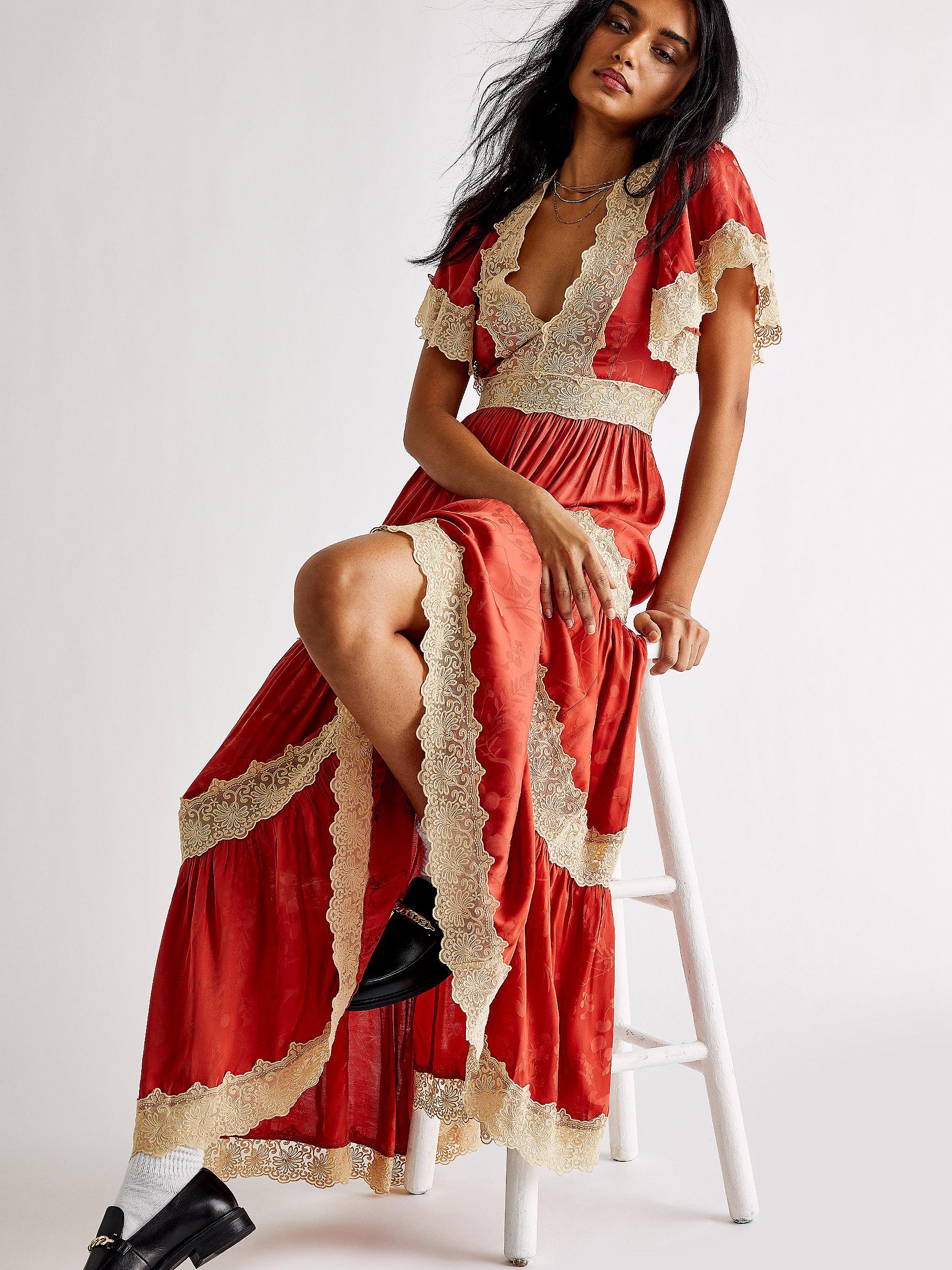 Free People Spell & The Gypsy Ocean Gown in Red | Lyst