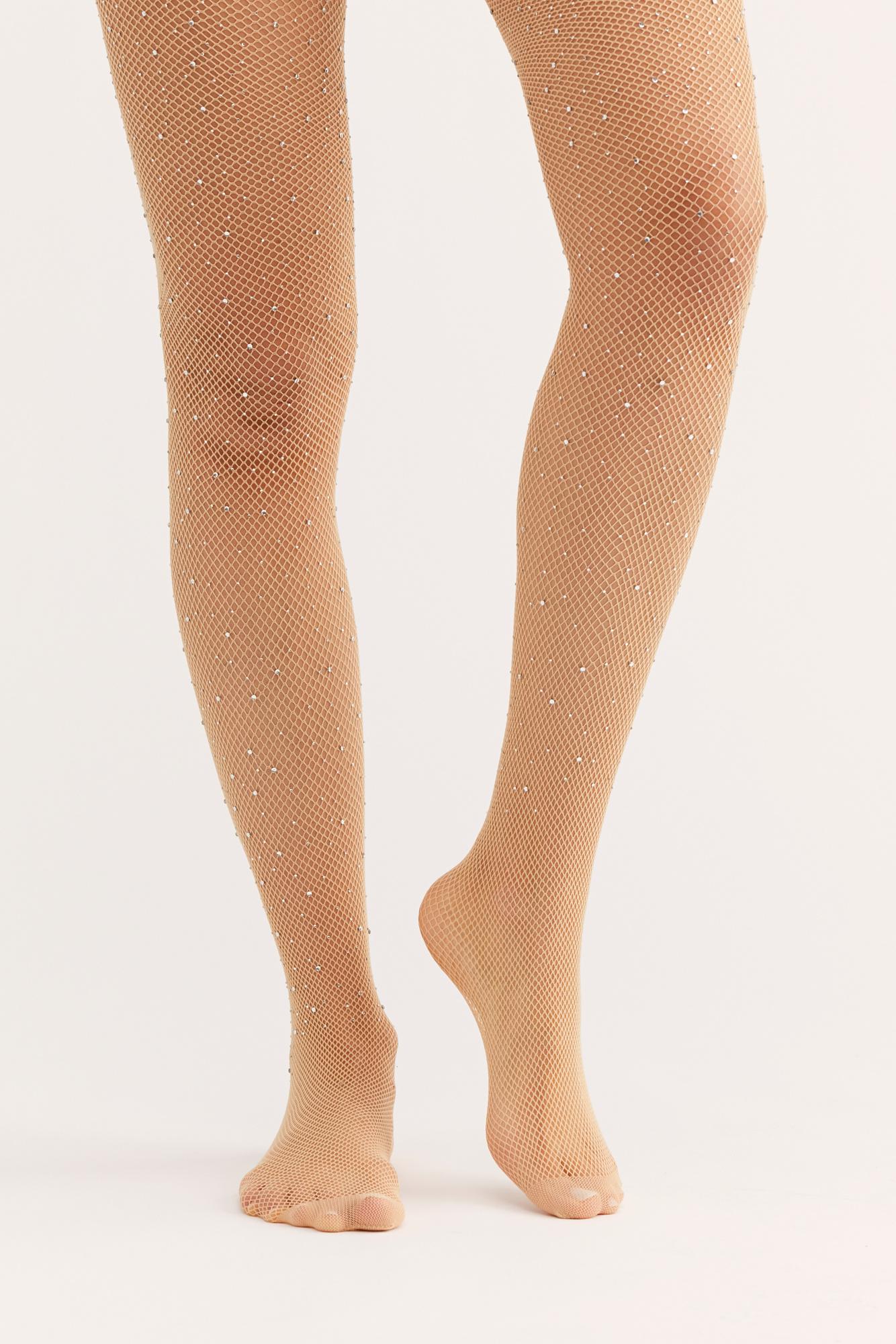 Free People Show Stopper Rhinestone Tights | Lyst